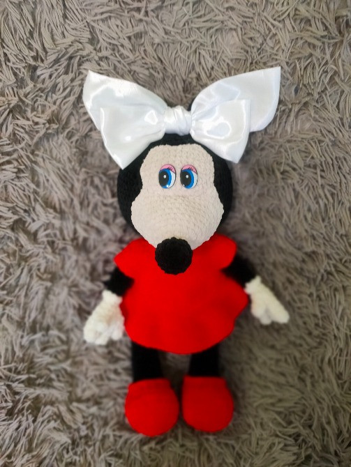 Мі́нні Ма́ус 43 см мишка іграшка м'яка в'язана плюшева сувенір подарунок Handmade Нововолынск - изображение 6