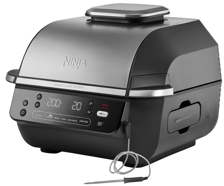 Гриль-барбекю электрический Ninja Foodi Air Grill & Air Fryer с Сooking probe EG351EU 1760 Вт серебр Киев - изображение 10