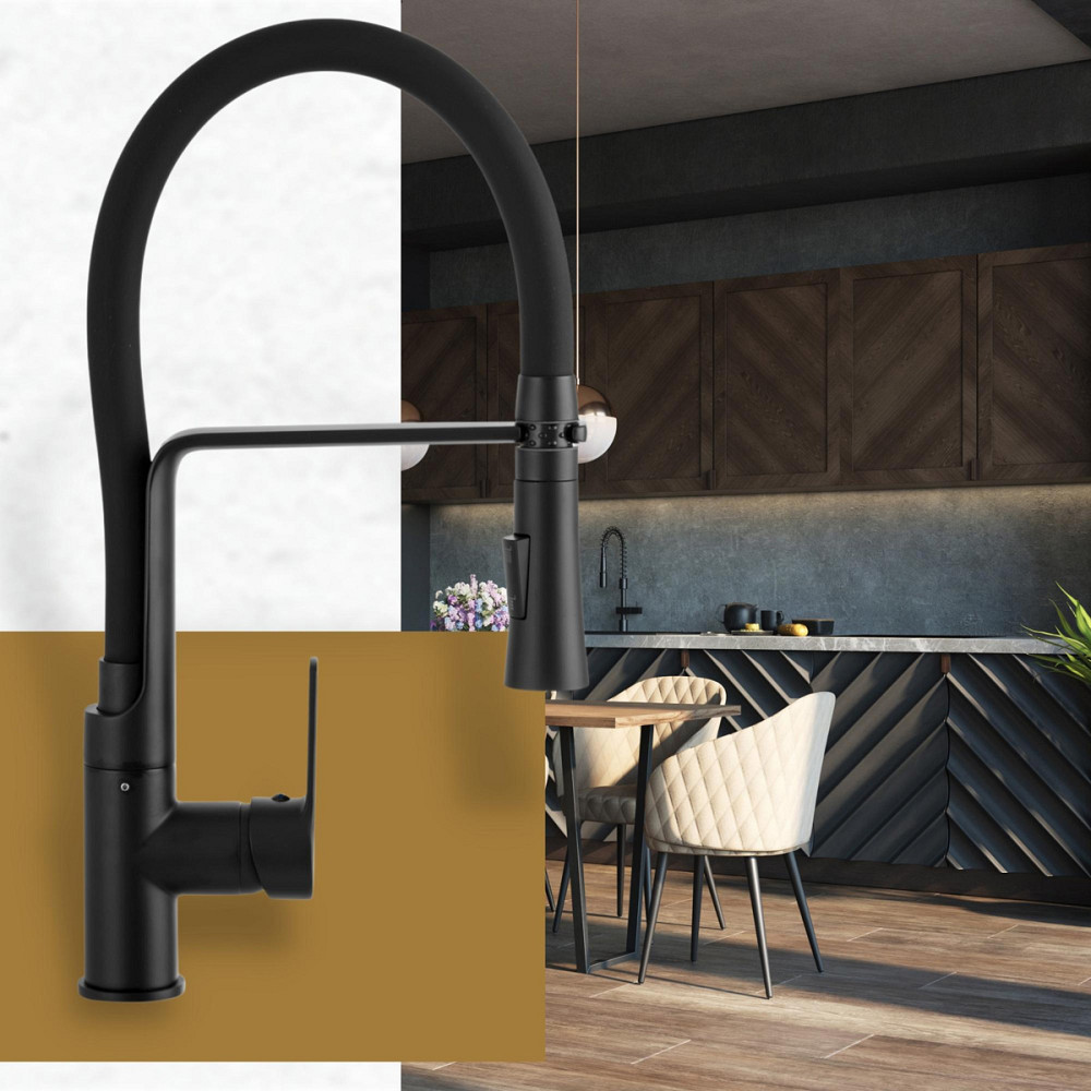 Змішувач кухонний POWER колір чорний BvsK-bk Хмельницький - зображення 1