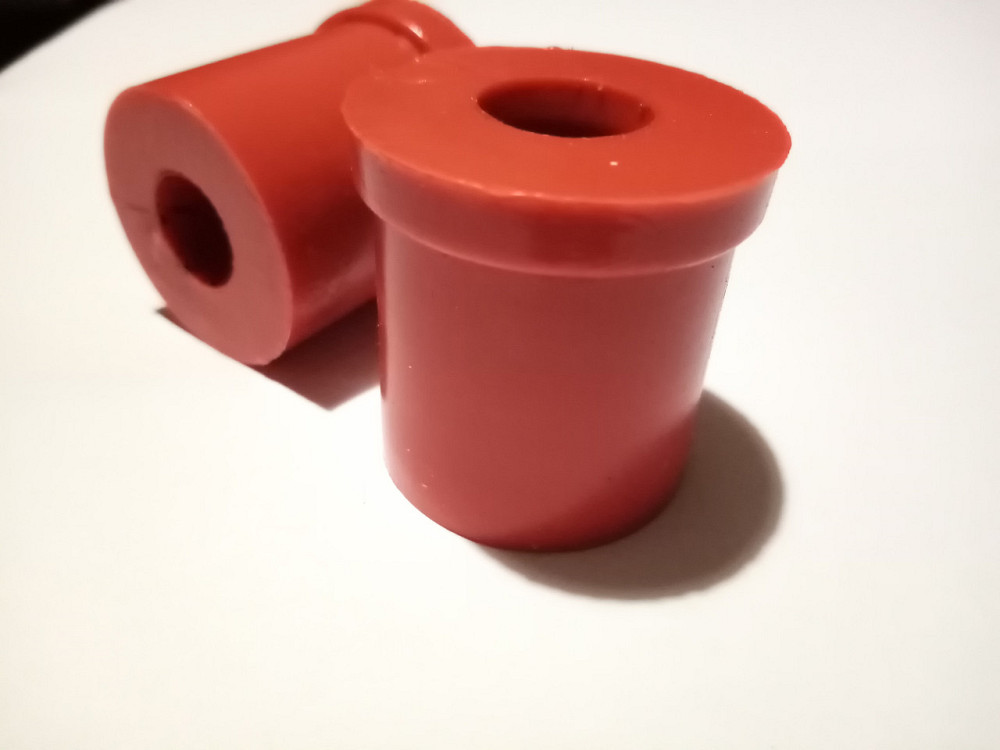 Втулка ресорна Волга поліуретан червона на легковий причіп Барышевка - изображение 5