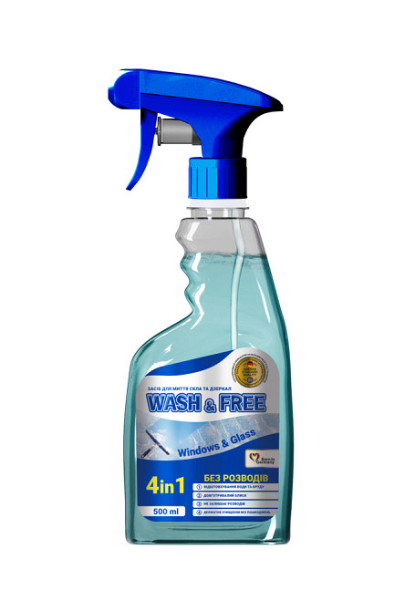 Засіб для миття скла та дзеркал Wash Free 721273 500 мл Киев - изображение 1