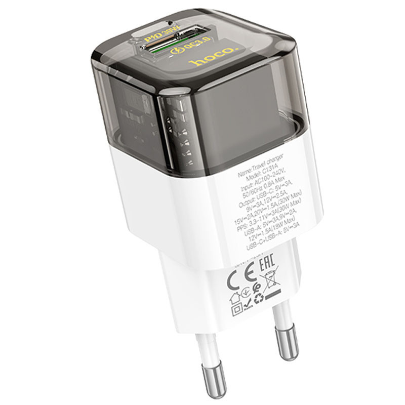СЗУ Hoco C131A Platium PD30W+QC3.0 (1USB-A/1C) Херсон - зображення 1
