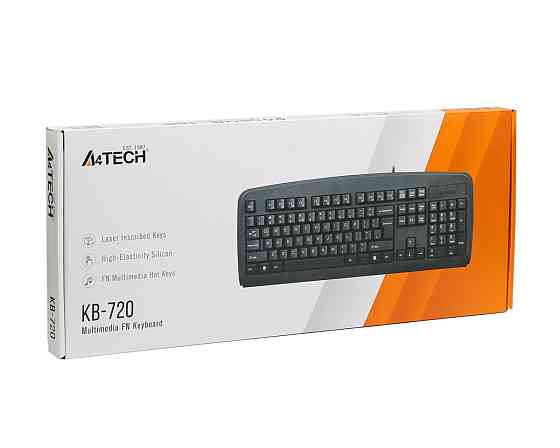 Клавиатура компьютерная проводная A4Tech KB-720USB(Black) черная Київ