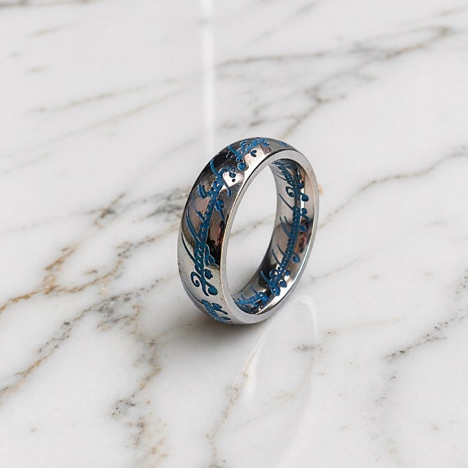 Кольцо Всевластия с эксклюзивным свечением Tiffany Blue для ценителей Властелина Колец и Хоббита Київ - зображення 8