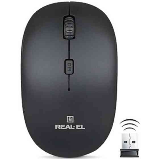 Мишка REAL-EL RM-301 Wireless Black (EL123200022) (Код товару:13922) Харьков