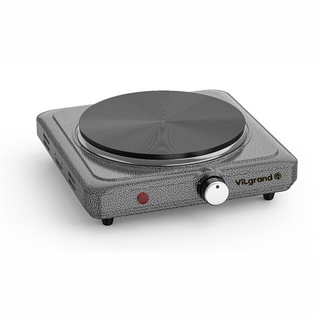 Электроплита Vilgrand VHP181F GRAY 1500 Вт серая Київ - зображення 1