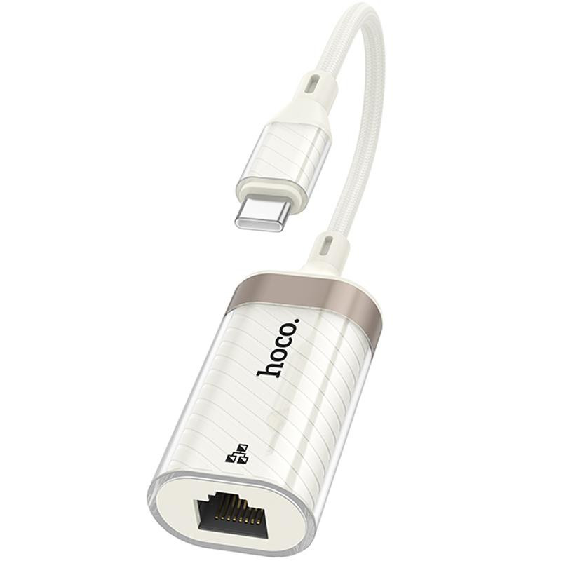 Переходник Hoco UA41B Crystal Type-C to RJ45 100 Mbs (0.15m) Херсон - изображение 4