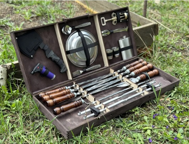 Подарунковий набір.Набір Шампурів у Дерев'яному Кейсі. Полтава Полтава - зображення 8