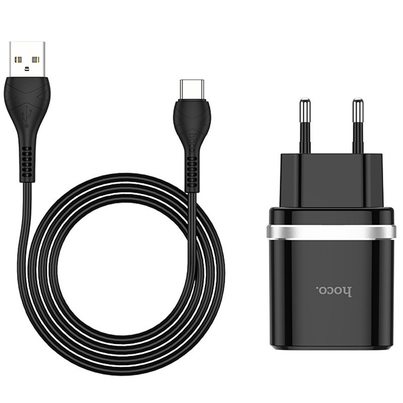СЗУ Hoco C12Q Smart QC3.0 3A (1USB-A) + кабель USB to Type-C Херсон - зображення 2