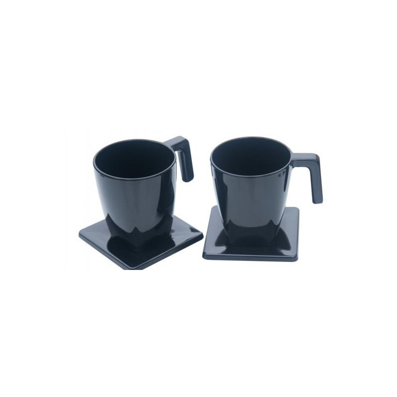 ЧАШКА И БЛЮДЦЕ JVD® MAESTRO (ЧЕРНЫЕ) Київ - зображення 1