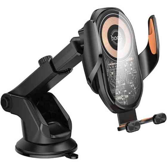 Автомобільний тримач Hoco HW34 wireless fast charging Black Харьков