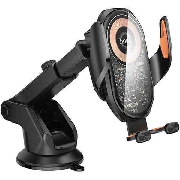 Автомобільний тримач Hoco HW34 wireless fast charging Black Харьков - изображение 1
