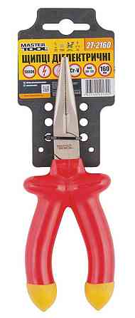 Щипцы прямые диэлектрические MASTERTOOL 160 мм CrV6150/HRC 50~55 27-2160 Харків