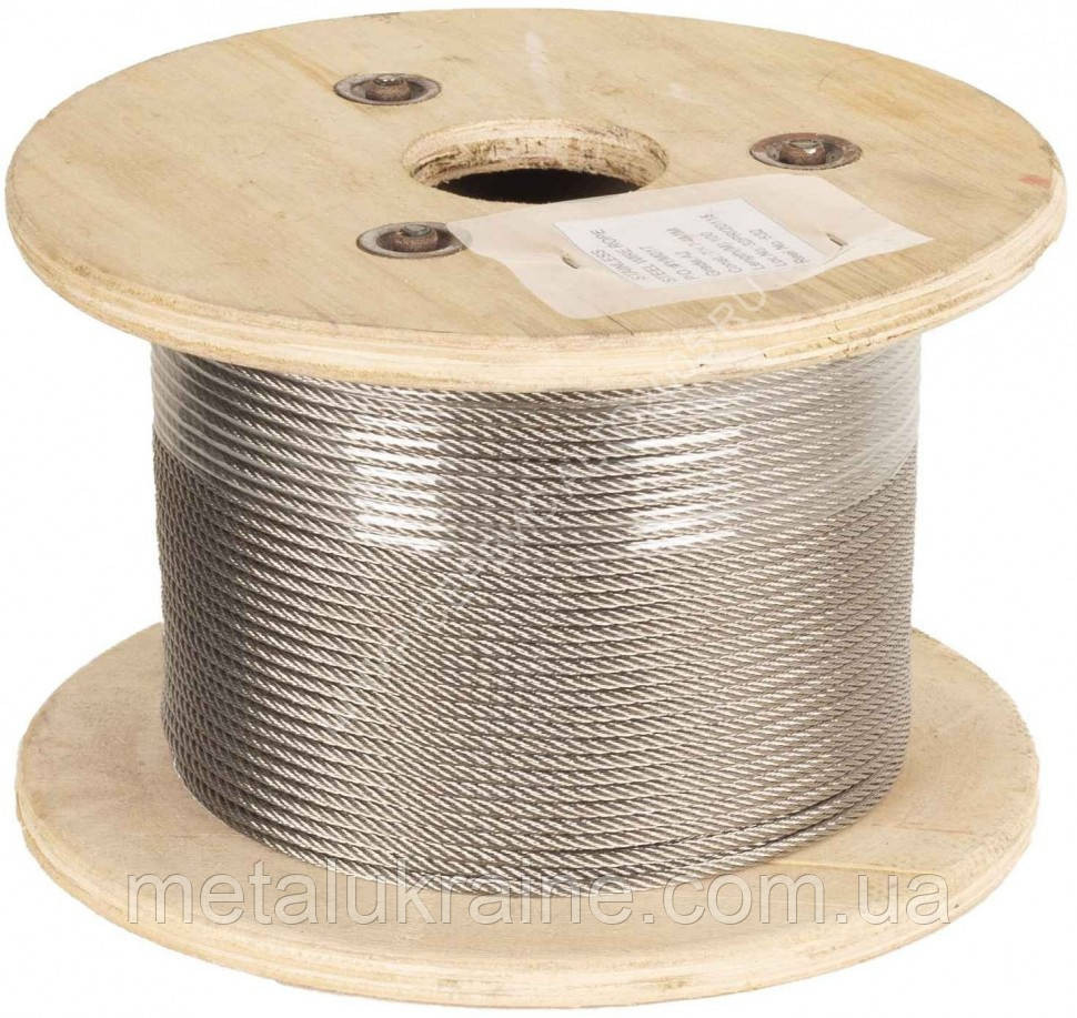 Трос нержавеющий 12 мм плетение 1х19 A4 AISI 316 Киев - изображение 2