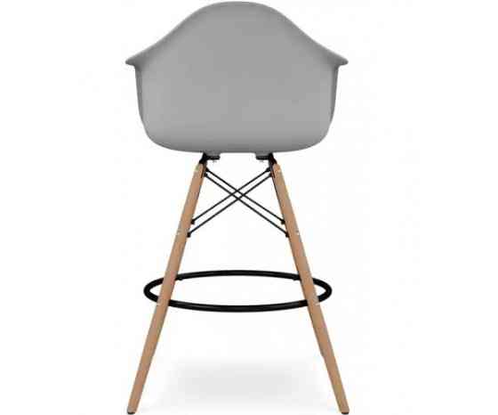 Стілець Тауер Вуд Eames барний високий сірий Дніпро