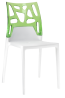 Стул Papatya Ego-Rock белое сиденье, верх прозрачно-зеленый Київ