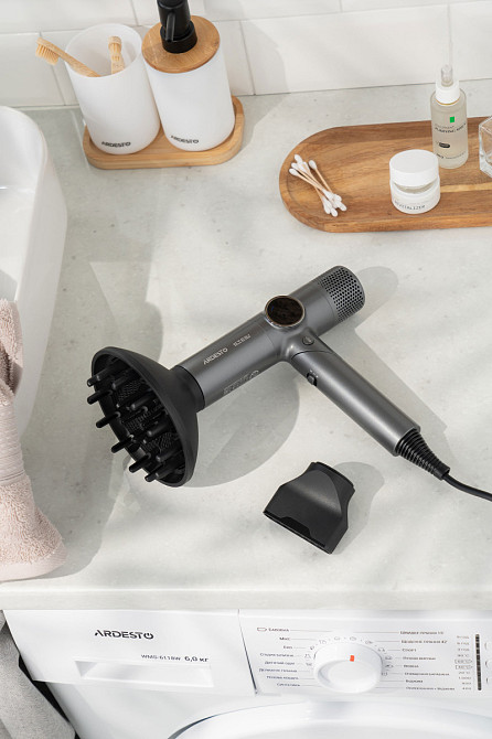 Фен Ardesto Stein HD-Y1000ST 1600 Вт серый Київ - зображення 7