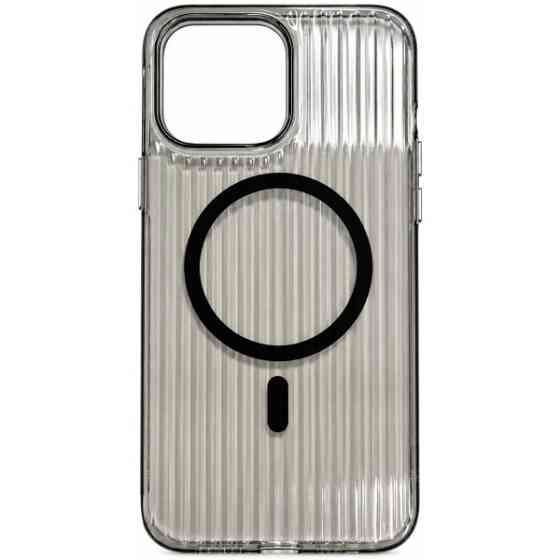 DM Чохол Corrugated Pattern Case with MagSafe для iPhone 14 Pro Max Black Харків
