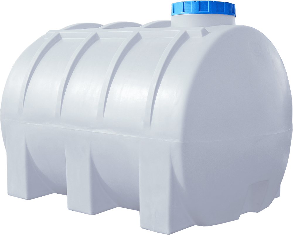 Емкость 3000 л горизонтальная ПБ белая Київ - зображення 1