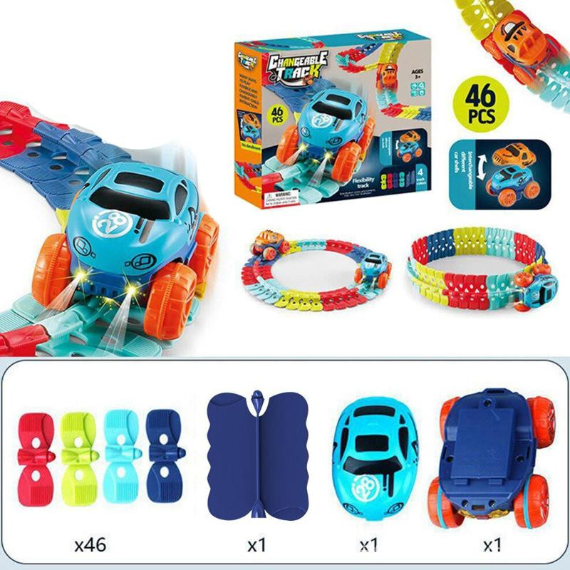 Интерактивный трек с инерционной машинкой SHT 088 Changeable Trak (46pcs/1CAR) Херсон - изображение 4