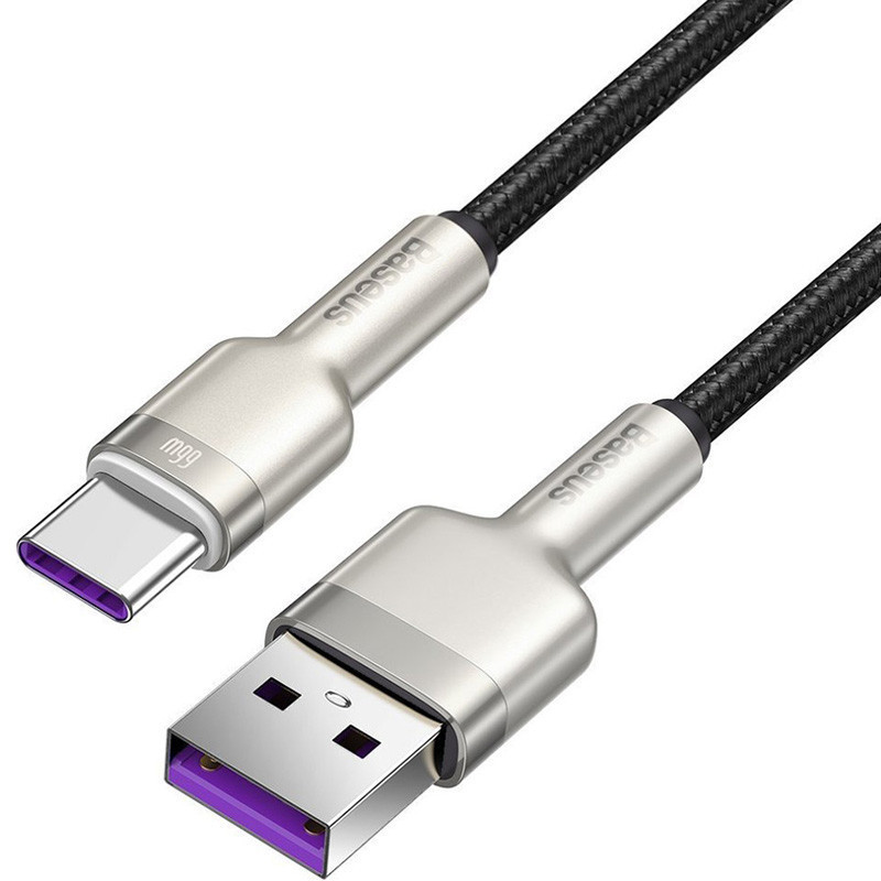 Дата кабель Baseus Cafule Metal USB to Type-C 66W (0.25m) (CAKF) Херсон - зображення 1