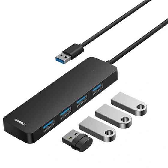 Переходник HUB Baseus UltraJoy Series 4-Port (USB-A to 4xUSB3.0+Type-C) (0.5m) (B0005280B811-04) Херсон