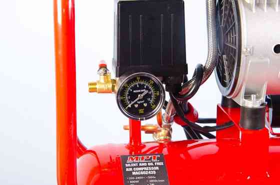 Компрессор бесшумный MPT PROFI OIL FREE 24 л 800 Вт 1450 об/мин 7 атм медная обмотка MAC80243S Харків