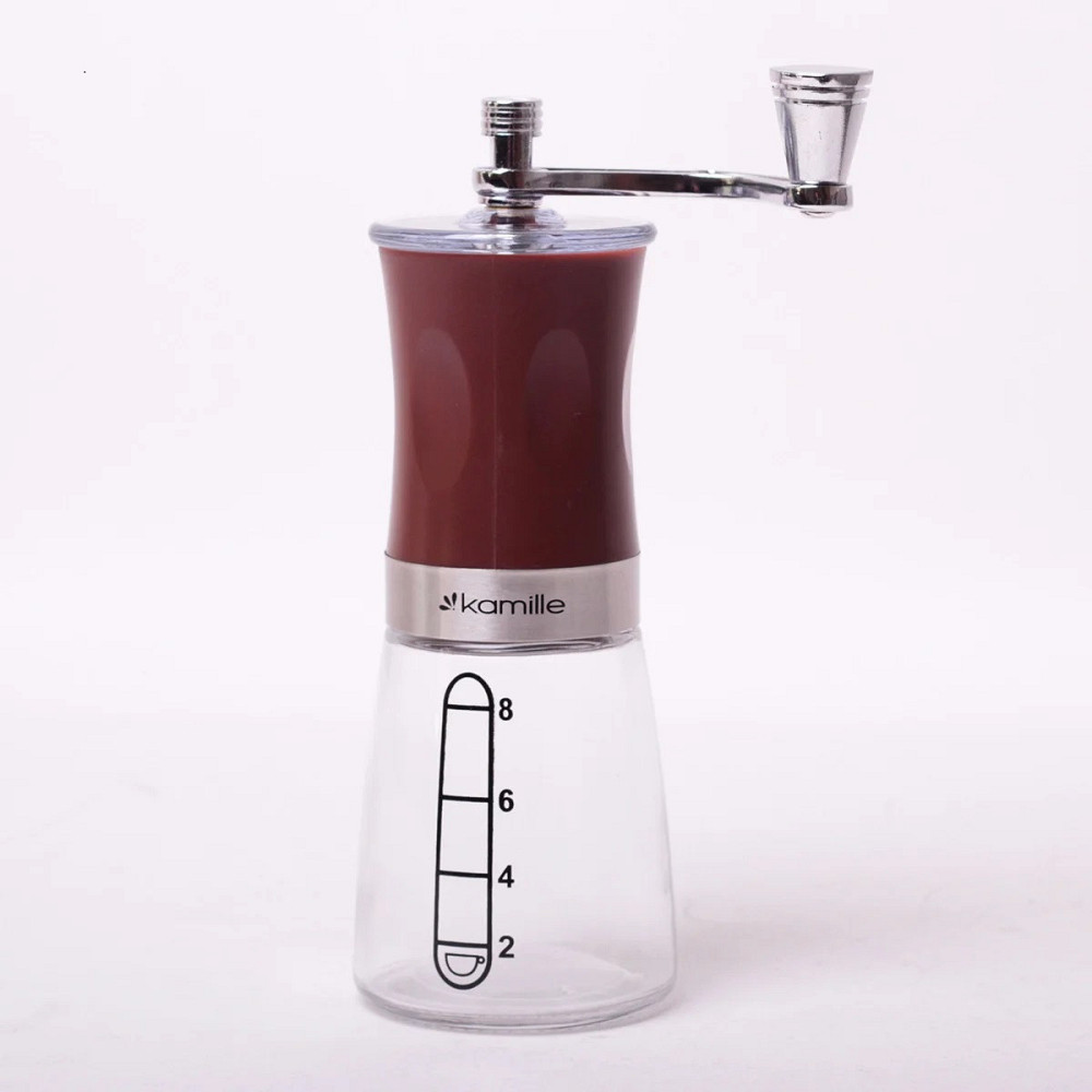 Кофемолка Kamille механическая с мерной шкалой Одеса - зображення 8