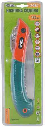 Ножовка садовая складная MASTERTOOL 360 мм лезвие 180 мм 7TPI закаленный зуб 3-D заточка 14-6017 Харьков