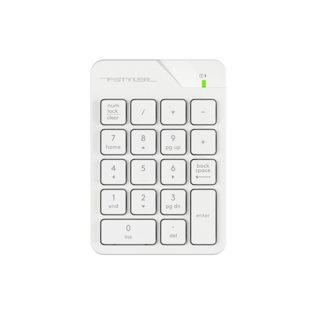 Клавиатура компьютерная безпроводная цифровой блок A4Tech Fstyler Numpad FGK21C(White) белая Київ - зображення 1