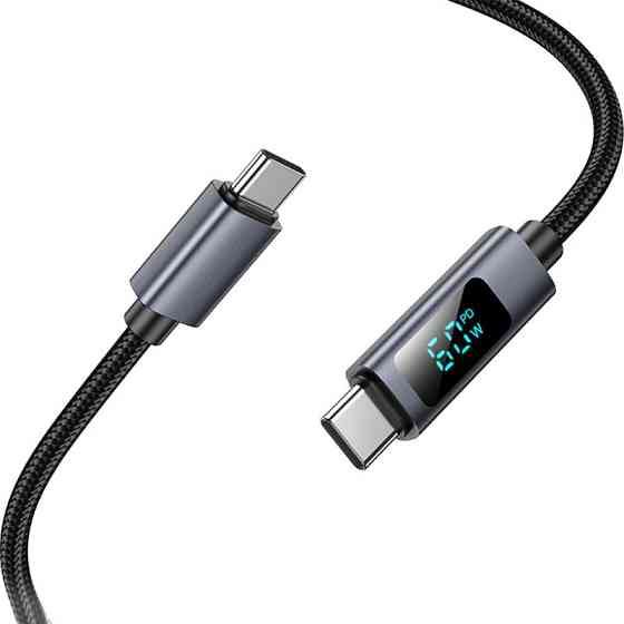 Дата кабель Hoco X112 Favor with display Type-C to Type-C 60W (1m) Херсон