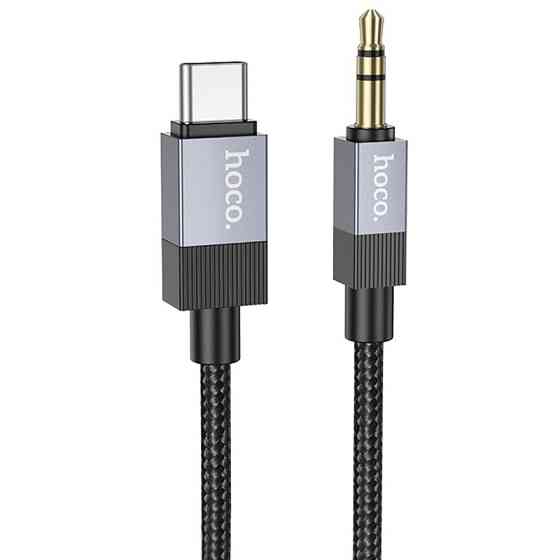 Аудио кабель Aux Hoco UPA32B Clever digital (Type-C to AUX 3.5mm) (1m) Херсон