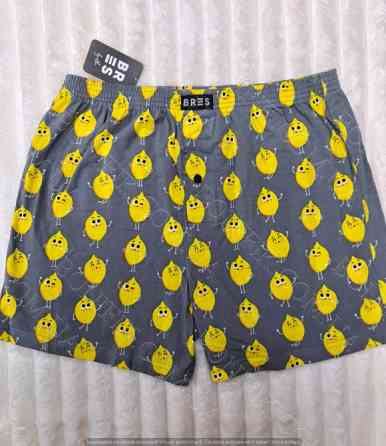 Мужские чёрные семейные трусы с рисунком "Funny Lemon" (арт. MBXK 307/01/125) Кривий Ріг