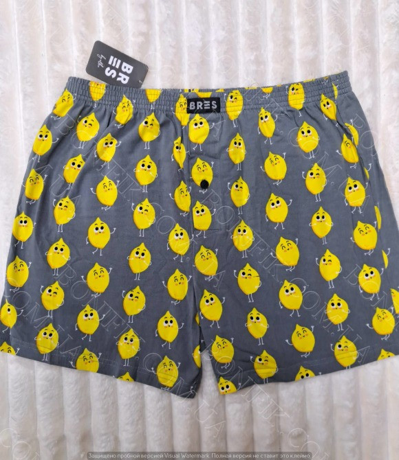 Мужские чёрные семейные трусы с рисунком "Funny Lemon" (арт. MBXK 307/01/125) Кривий Ріг - зображення 2