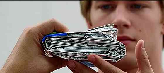 Спасательное одеяло 130×210 мм аварийное покрывало из фольги Київ