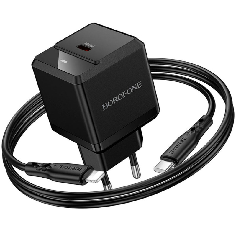 СЗУ Borofone BN18 Intenso PD20W (1USB-C) + кабель Type-C to Lightning Херсон - зображення 3