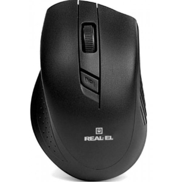 Мишка REAL-EL RM-300 USB Black/Grey (EL123200012) (Код товару:13918) Харків - зображення 1