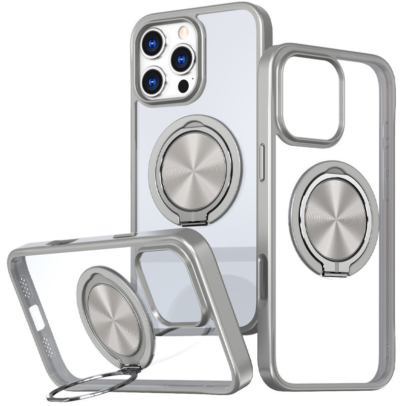 TPU+PC чехол Metal Ring with MagSafe для Apple iPhone 16 Pro (6.3") Херсон - изображение 1