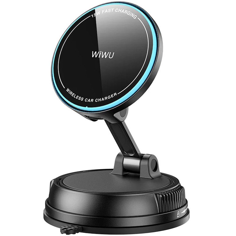Автодержатель с БЗУ WIWU CH-326 Universal Vacuum Suction Magnetic 15W Херсон - изображение 1
