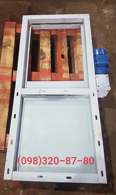 Задвижка реечная ручная и с электроприводом 200*200 , шибер нории , шиберный затвор Київ - зображення 4