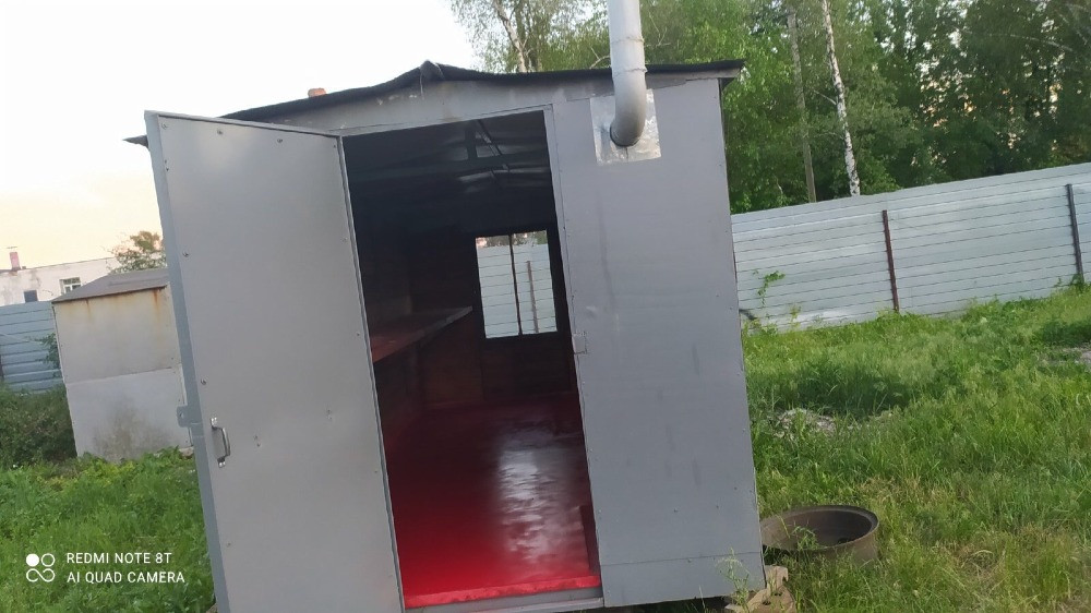 Вагончик кунг бытовка утепленный c окнами, внутри стеллажи и буржуйка Кременчуг - изображение 8