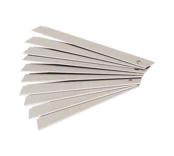 Лезвие для строительного ножа MASTERTOOL 9 мм 12 сегментов набор 10 шт 17-0542 Харків