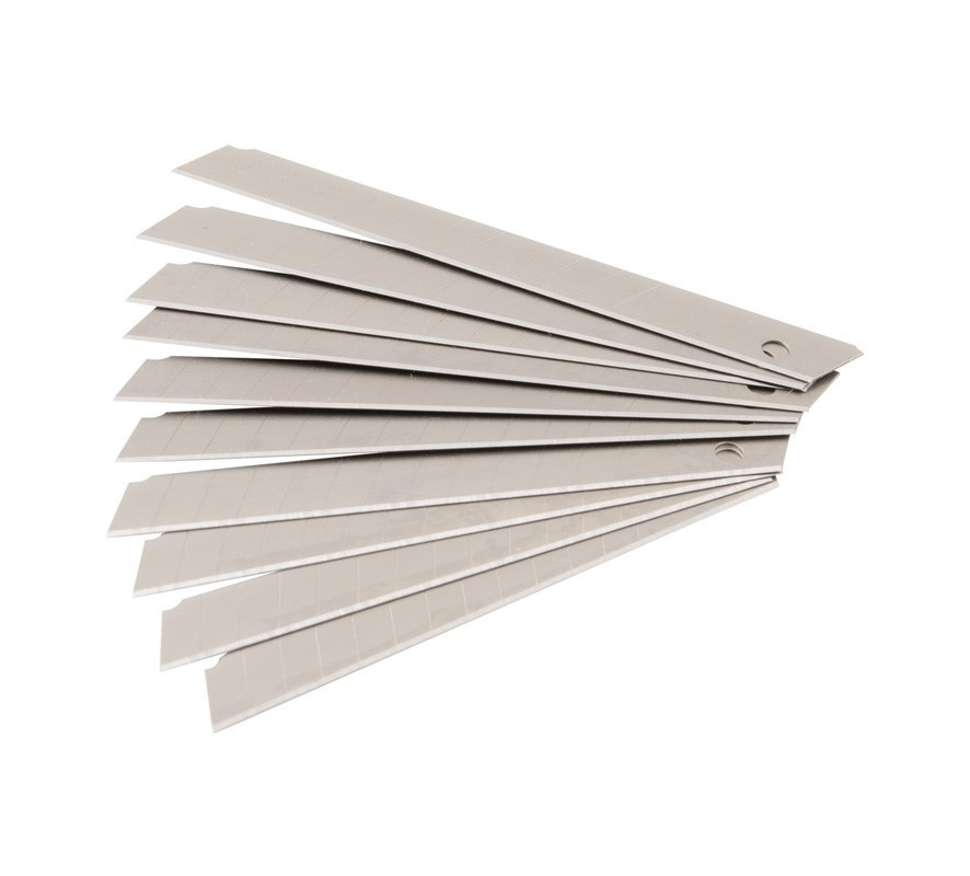 Лезвие для строительного ножа MASTERTOOL 9 мм 12 сегментов набор 10 шт 17-0542 Харків - зображення 1