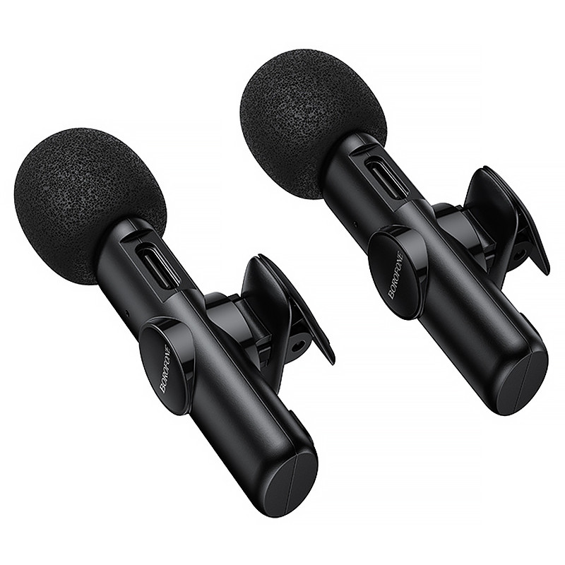 Петличный беспроводной микрофон Borofone BFK16A Winner dual-mic Type-C Херсон - изображение 7