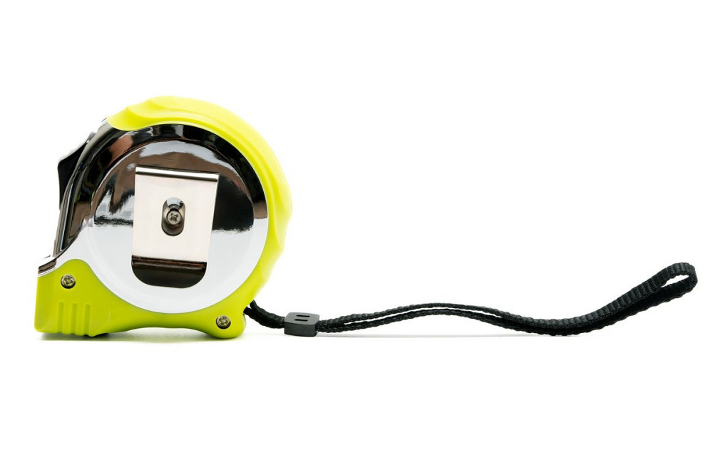 Рулетка WERTVOLL 8 м х 25 мм фиксатор полотна кнопка STOP покрытие TPR нейлоновое покрытие противоск Харків - зображення 3
