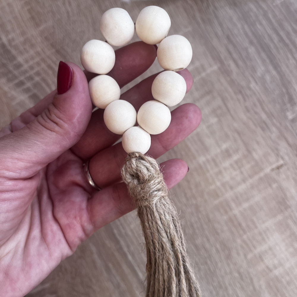 Кольца для салфеток Leeseph с деревянными бусинами 6 шт бежевые Одеса - зображення 8