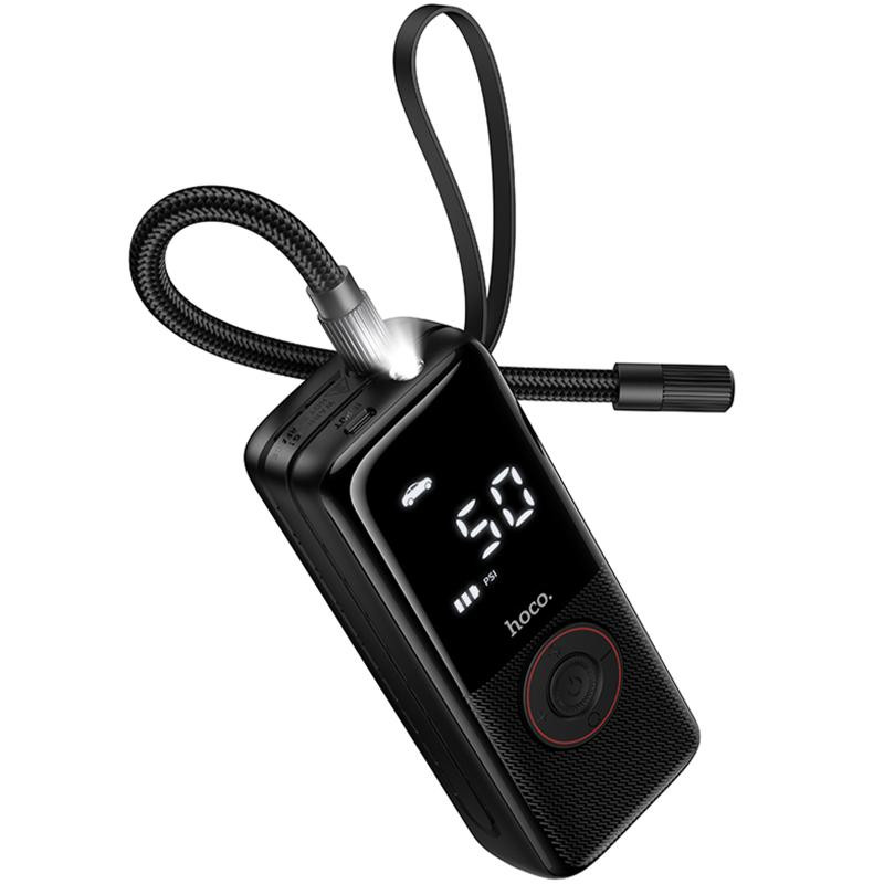 Автомобильный насос Hoco ZP18 Enlighten smart air pump Херсон - зображення 6