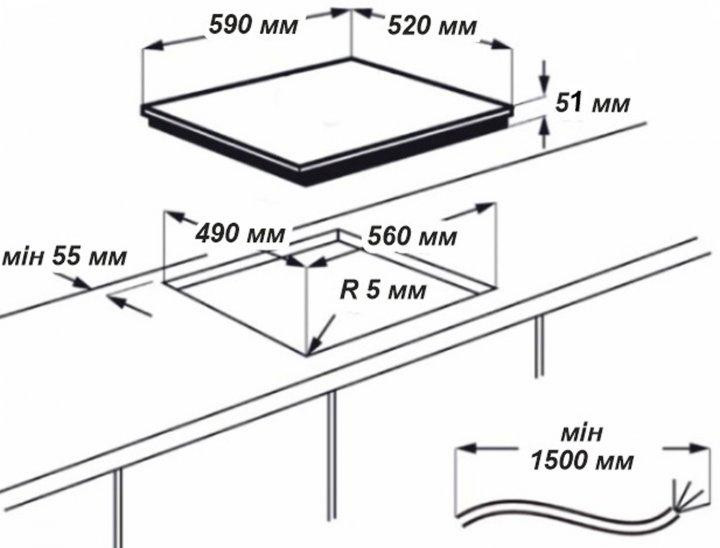 Варочная поверхность стеклокерамика электрическая GRUNHELM GPC 723 BE Hi-Light 4 конфорки Сенсор-сла Київ - зображення 4