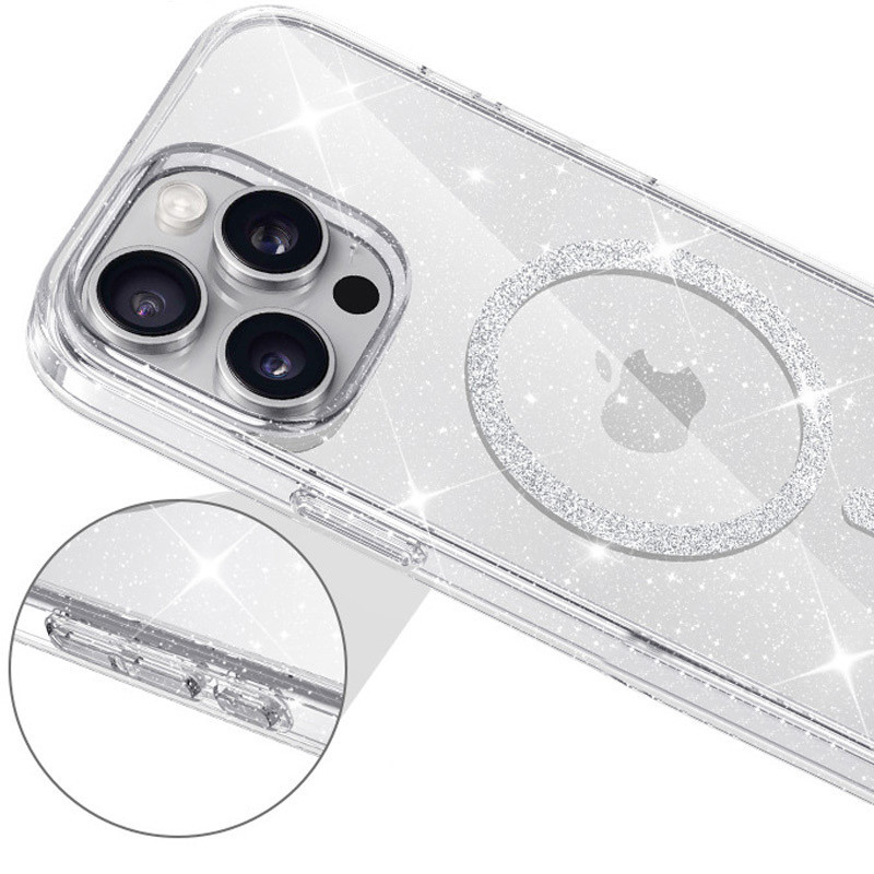 Чехол TPU Eclipse Sparkle (MagFit) для Apple iPhone 12 Pro / 12 (6.1") Херсон - зображення 3