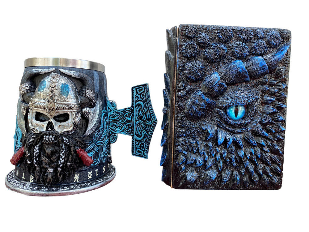 Подарочный набор Кухоль 3 Молот Тора Бородаст Викинг и Блокнот 3 «Книга Теней и Глубин» Київ - зображення 1